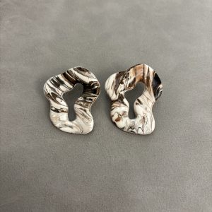 گوشواره سرامیکی دستساز ماربل